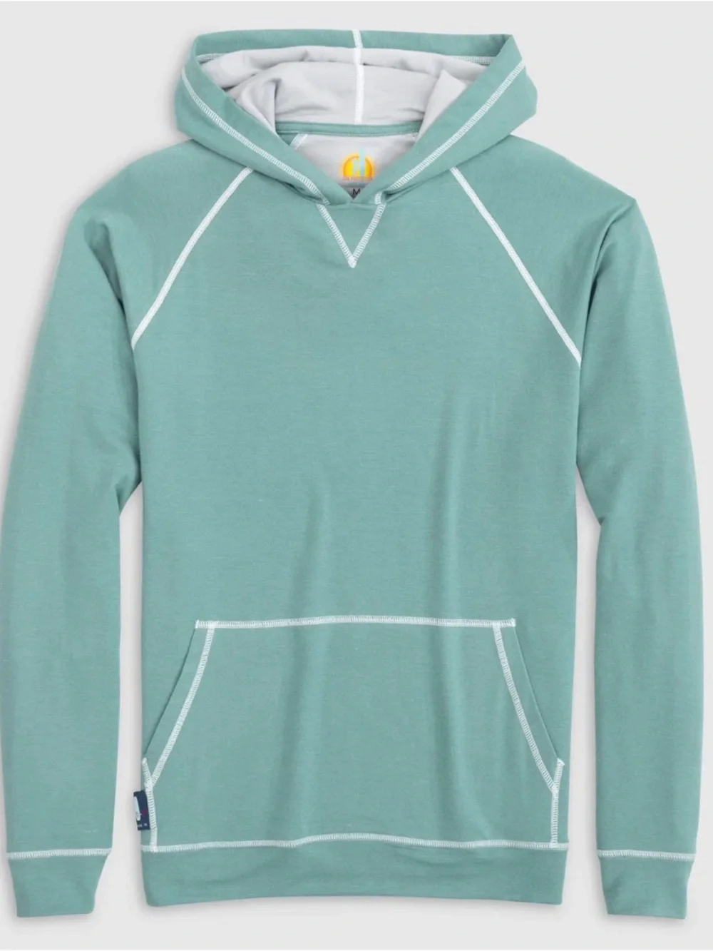 Johnnie-O BENDER MELANGE HOODIE PULLOVER - Green - Size Men’s Medium - Modal - Picture 12 of 13
